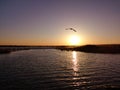 Juyan Lake Basin sunrise Royalty Free Stock Photo